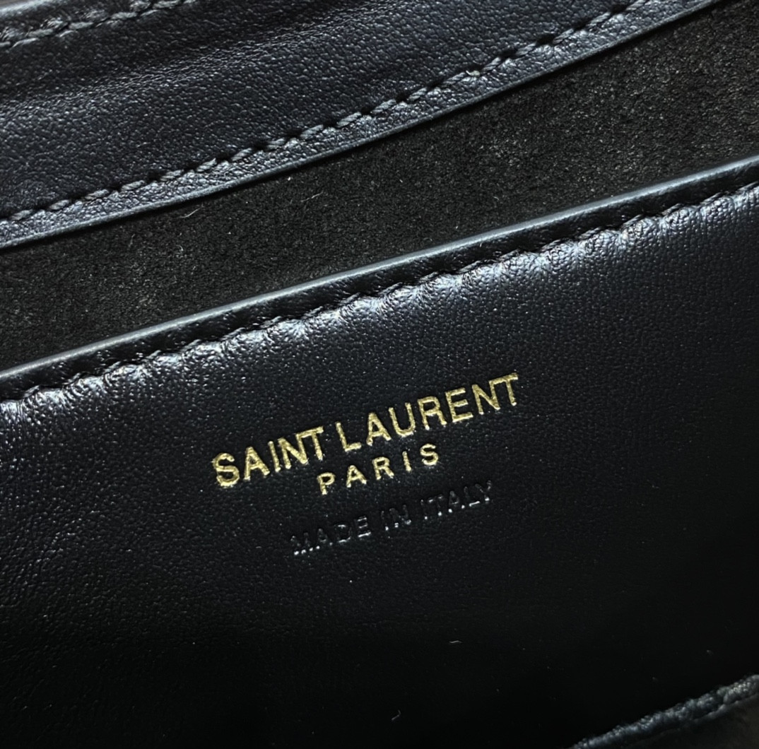 Y*L MINI LE 5 À 7 IN SMOOTH LEATHER NOIR 19 X 11.5 X 4.5 CM