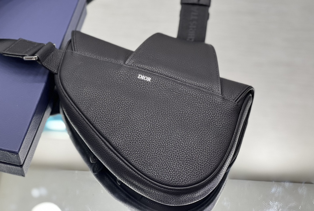 Ch**an D*0r X SHAWN STUSSY Grained Calfskin Saddle 26 x 19 x 4.5 cm