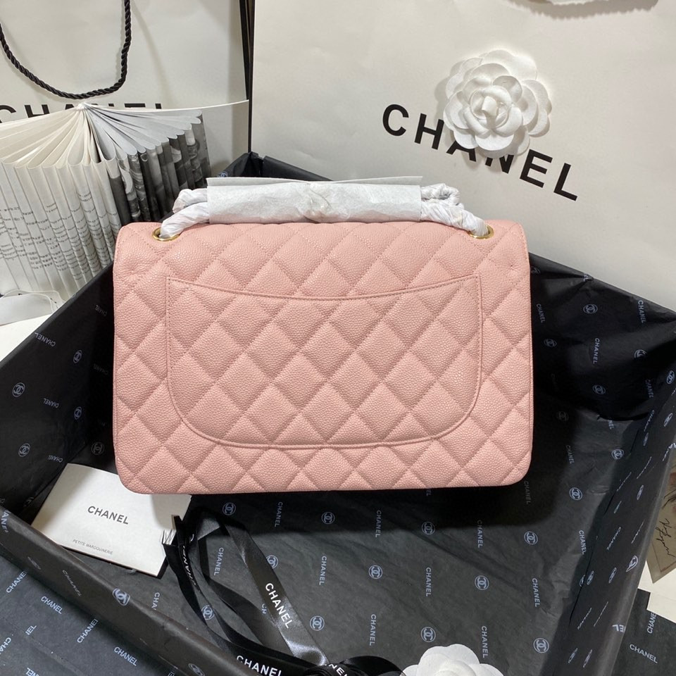 Ch*el Classic Flap Jumbo 30cm CF Pink Gold 7.6 × 11.7 × 3.9 in