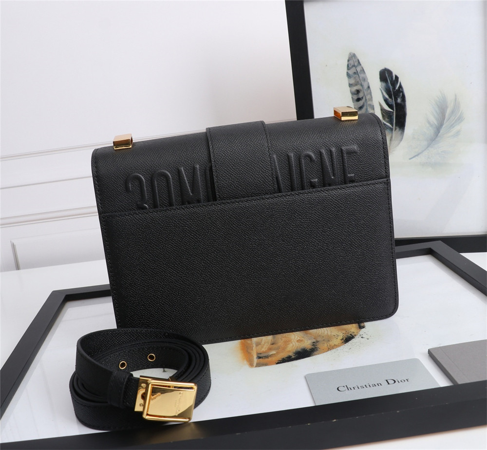 D*0r 30 MONTAIGNE CHAIN BAG Grained Black