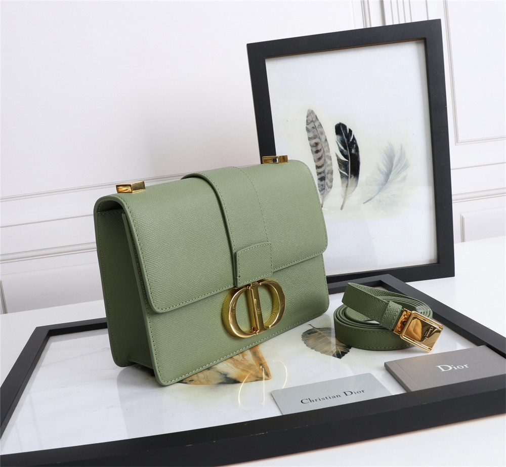 D*0r 30 MONTAIGNE CHAIN BAG Grained Green