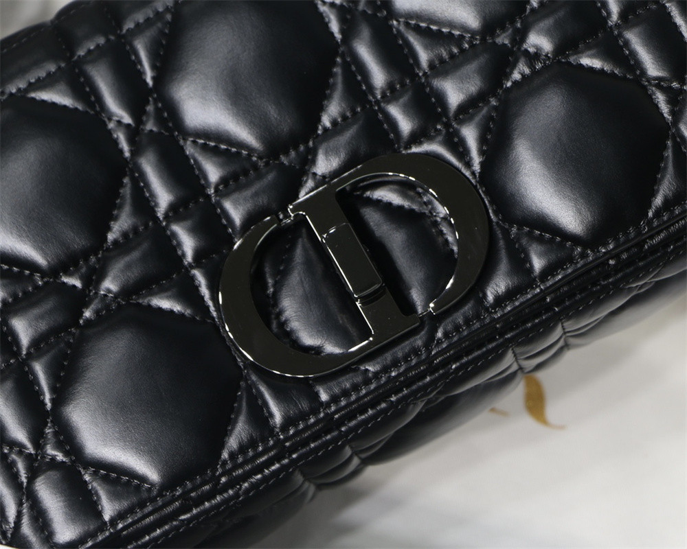 MEDIUM D*0r CARO BAG S*pple Cannage Calfskin 25.5 x 15.5 x 8 cm