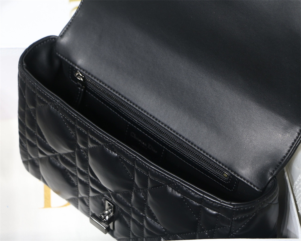 MEDIUM D*0r CARO BAG S*pple Cannage Calfskin 25.5 x 15.5 x 8 cm