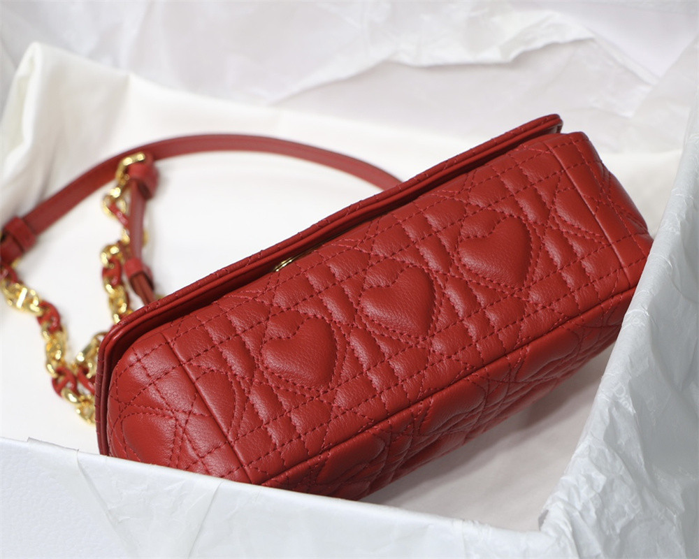 SMALL D*0r CARO BAG amour red 20 x 12 x 7 cm