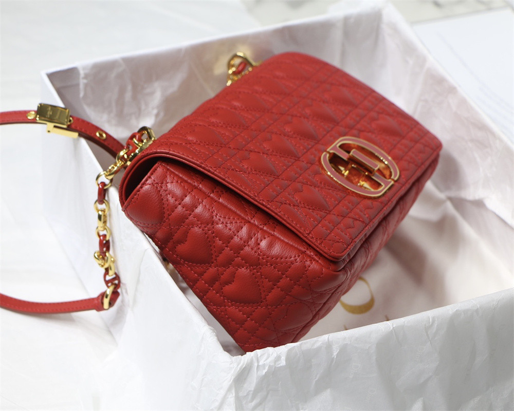 MEDIUM D*0r CARO BAG amour red 25.5 x 15.5 x 8 cm