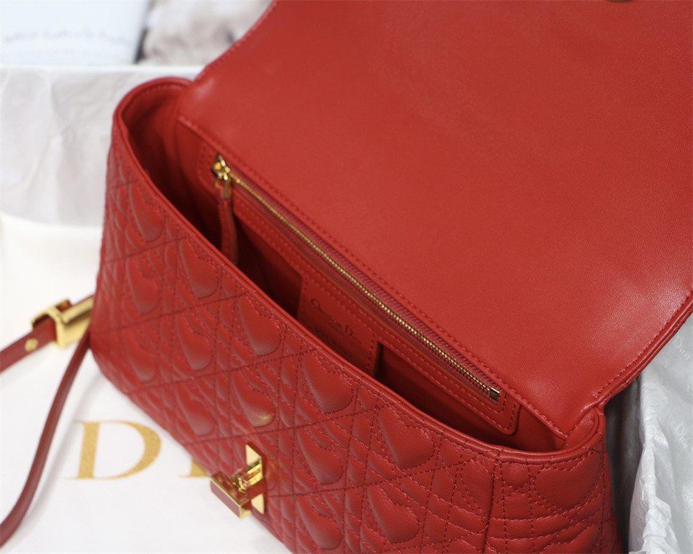 MEDIUM D*0r CARO BAG amour red 25.5 x 15.5 x 8 cm