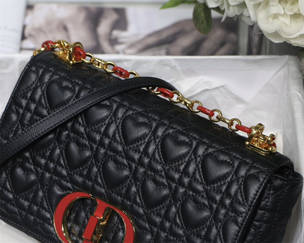 MEDIUM D*0r CARO BAG amour black 25.5 x 15.5 x 8 cm
