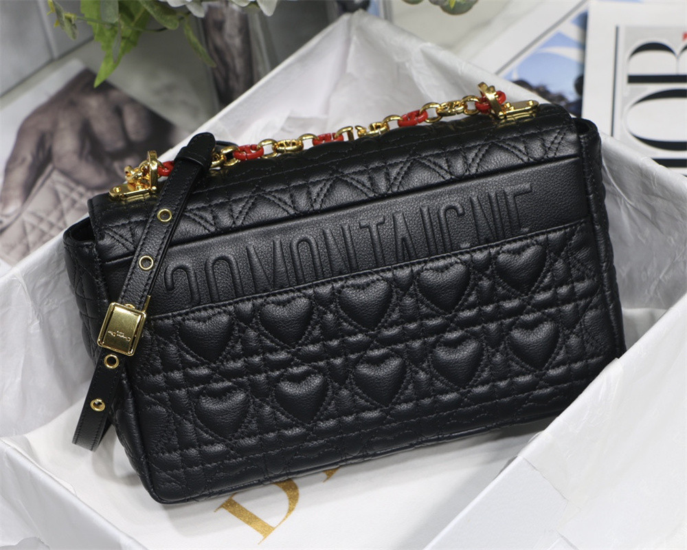 MEDIUM D*0r CARO BAG amour black 25.5 x 15.5 x 8 cm