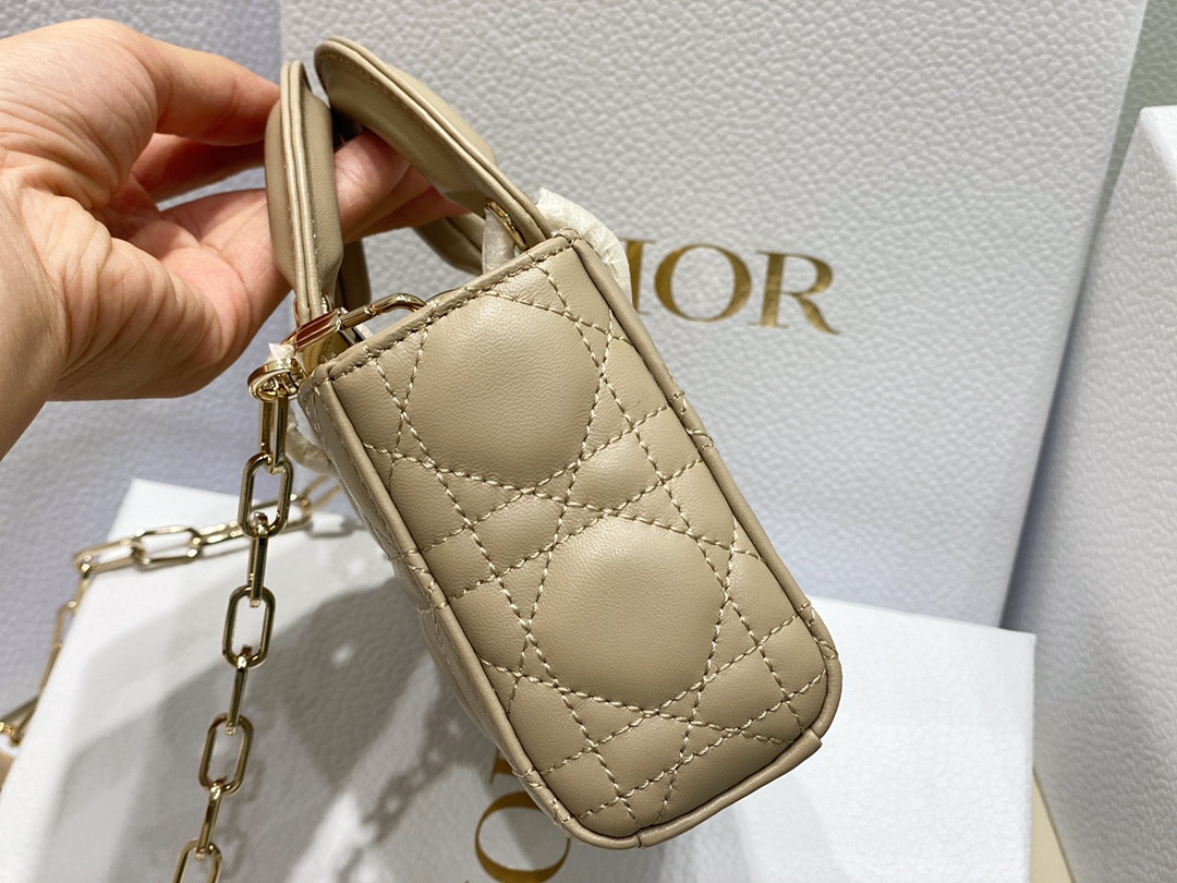 D*0r MINI LADY D-JOY BAG Biscuit 16 x 9 x 5 CM