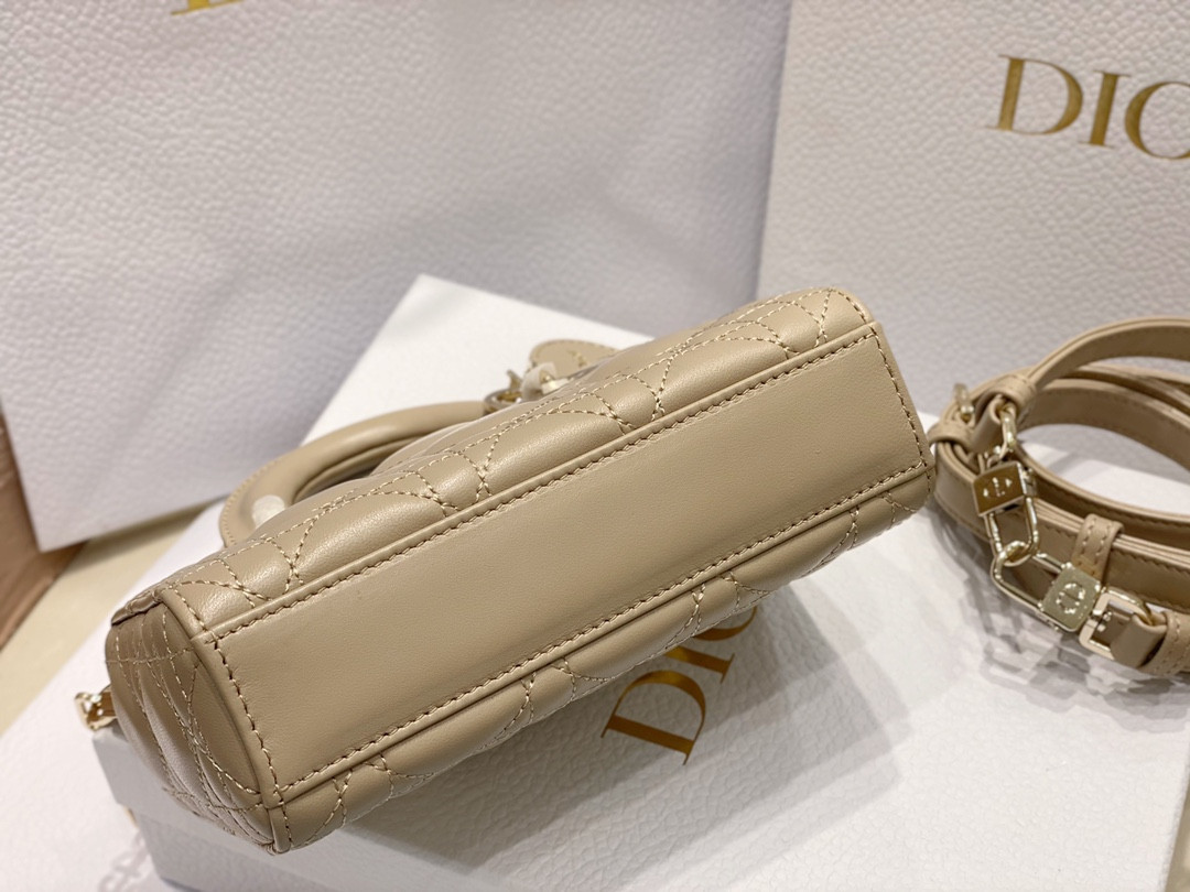 D*0r MINI LADY D-JOY BAG Biscuit 16 x 9 x 5 CM