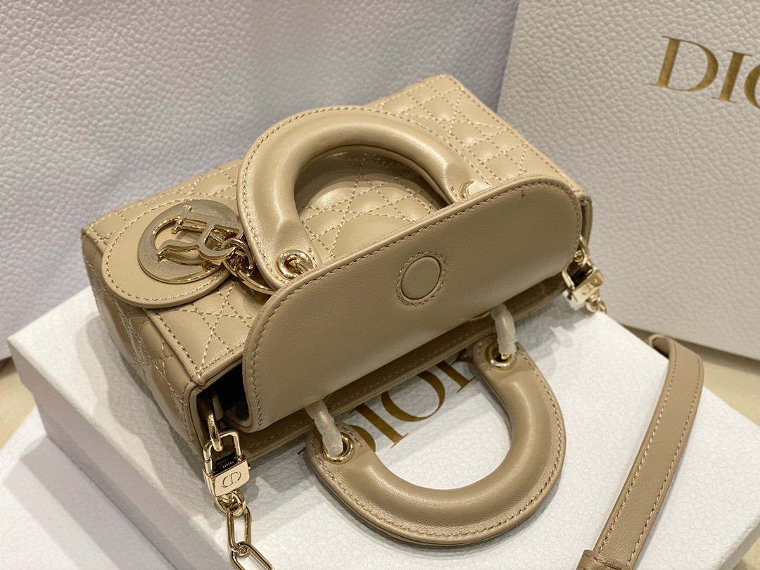 D*0r MINI LADY D-JOY BAG Biscuit 16 x 9 x 5 CM