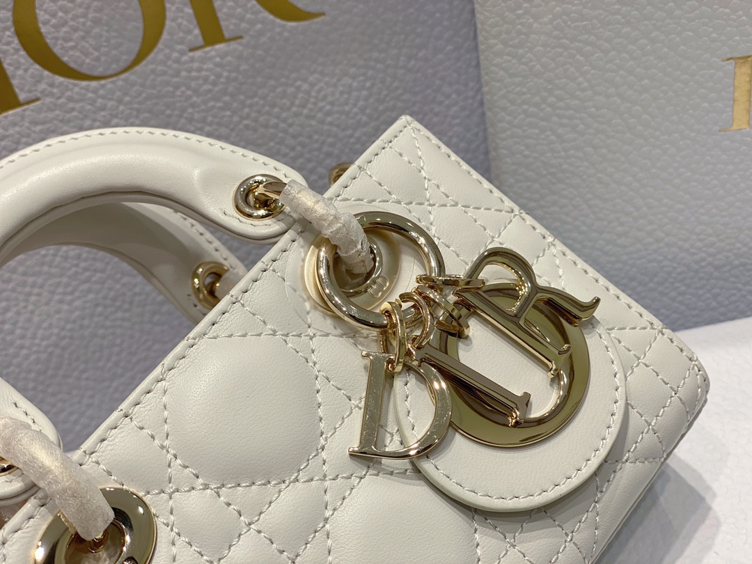 D*0r MINI LADY D-JOY BAG White 16 x 9 x 5 CM