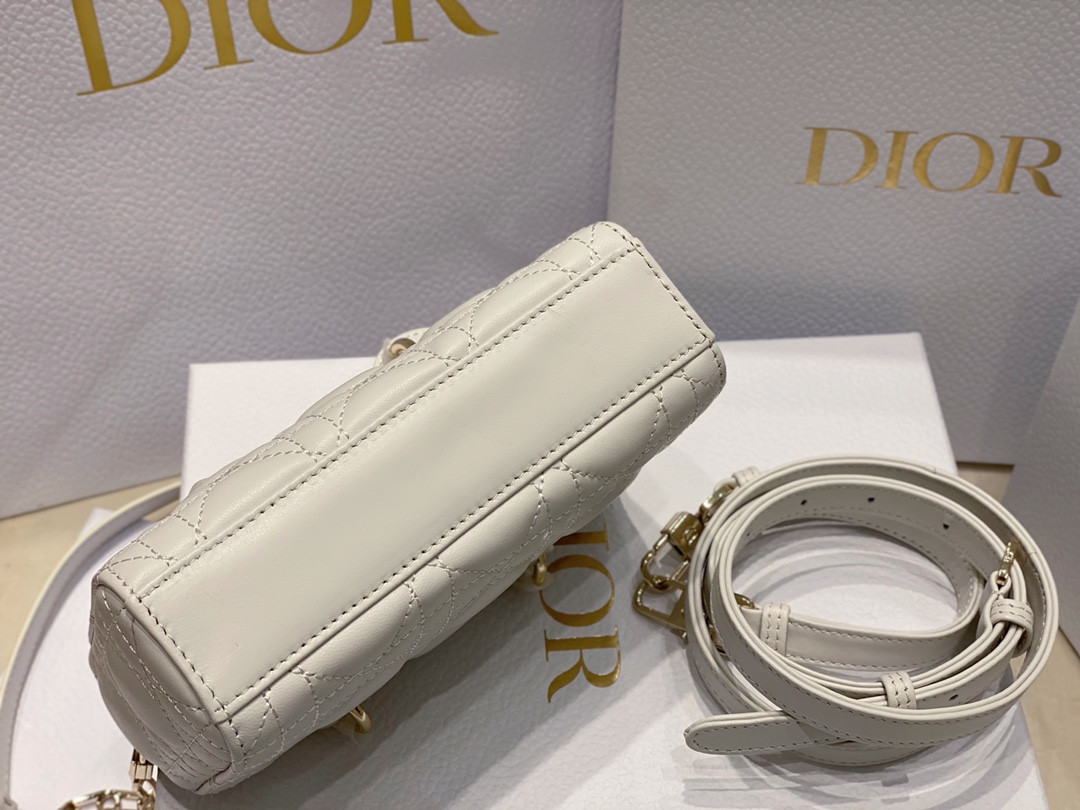 D*0r MINI LADY D-JOY BAG White 16 x 9 x 5 CM
