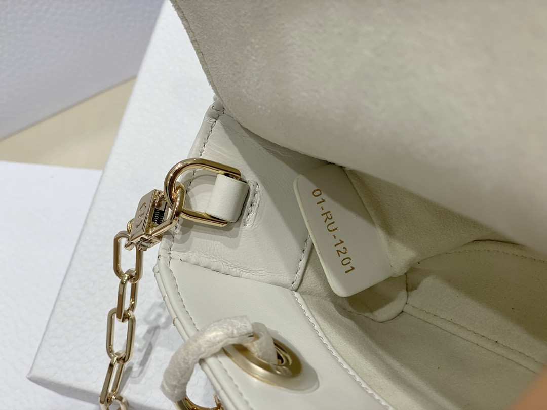 D*0r MINI LADY D-JOY BAG White 16 x 9 x 5 CM