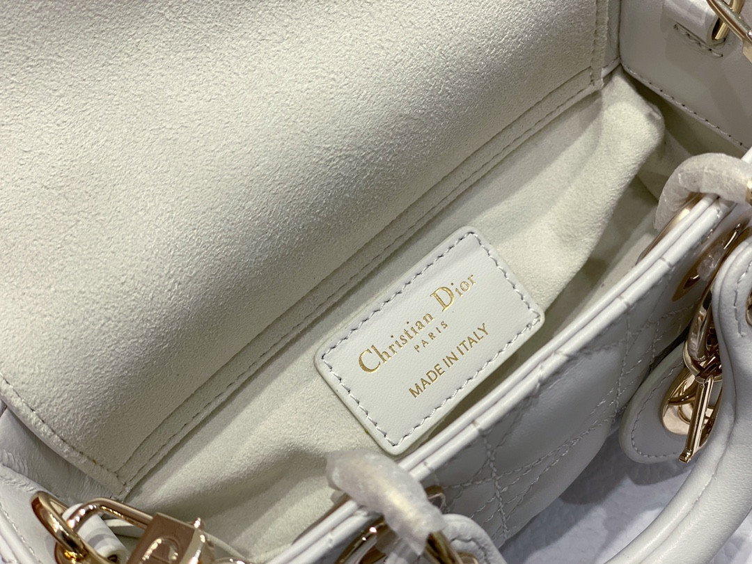 D*0r MINI LADY D-JOY BAG White 16 x 9 x 5 CM