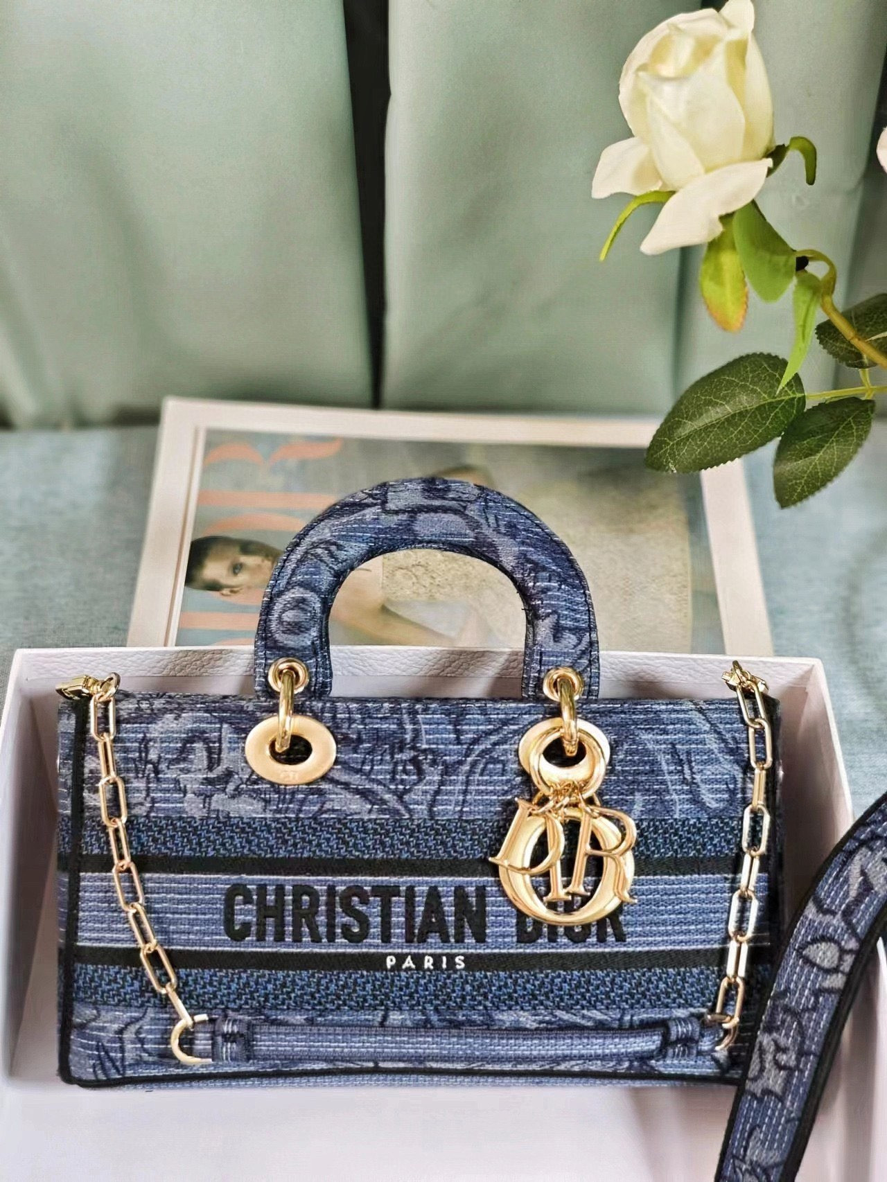 D*0r MEDIUM LADY D-JOY BAG BLUE