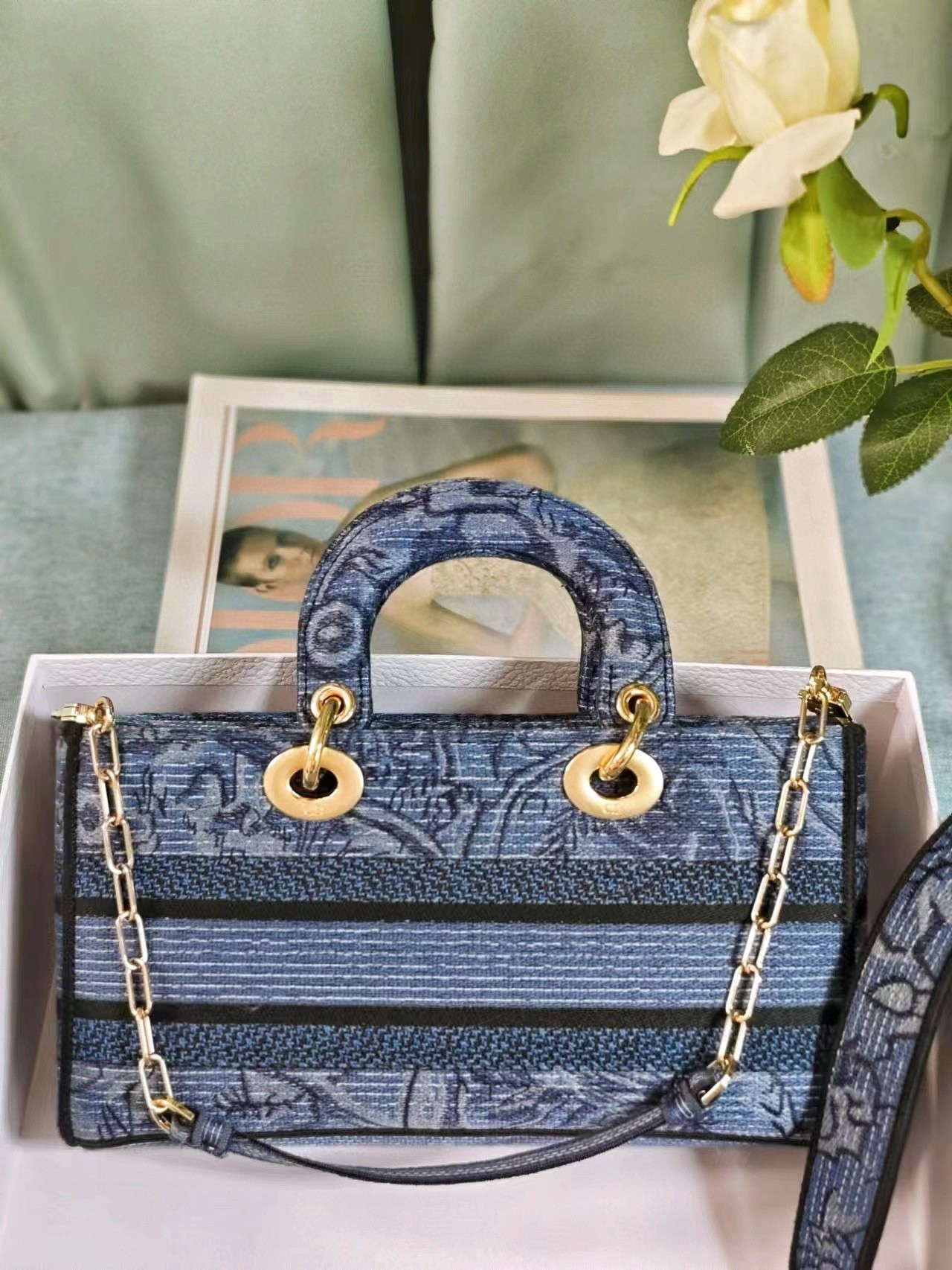 D*0r MEDIUM LADY D-JOY BAG BLUE