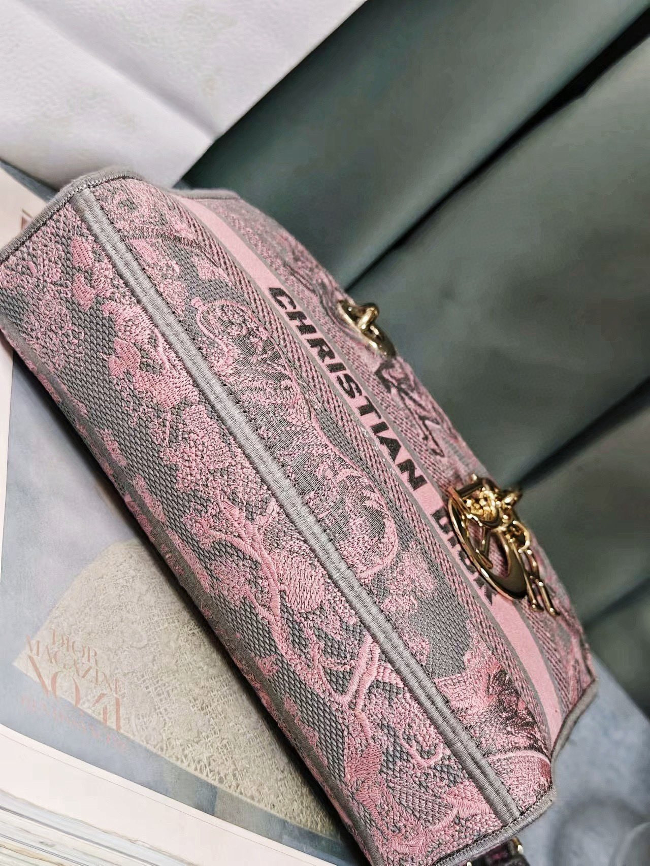 D*0r MEDIUM LADY D-JOY BAG PINK