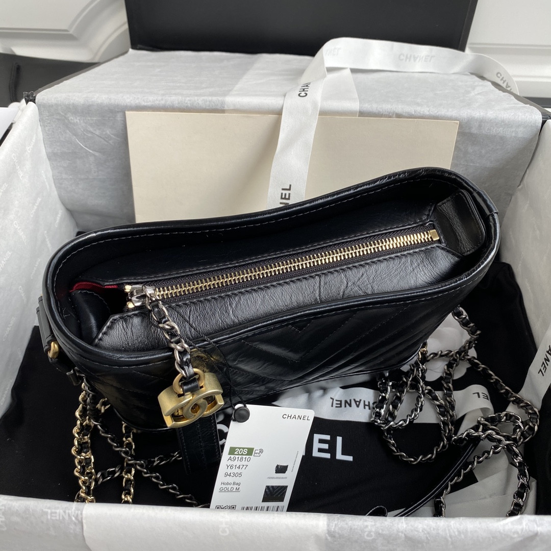 Ch*el Gabrielle SMALL BLACK 20 x 15 x 8cm