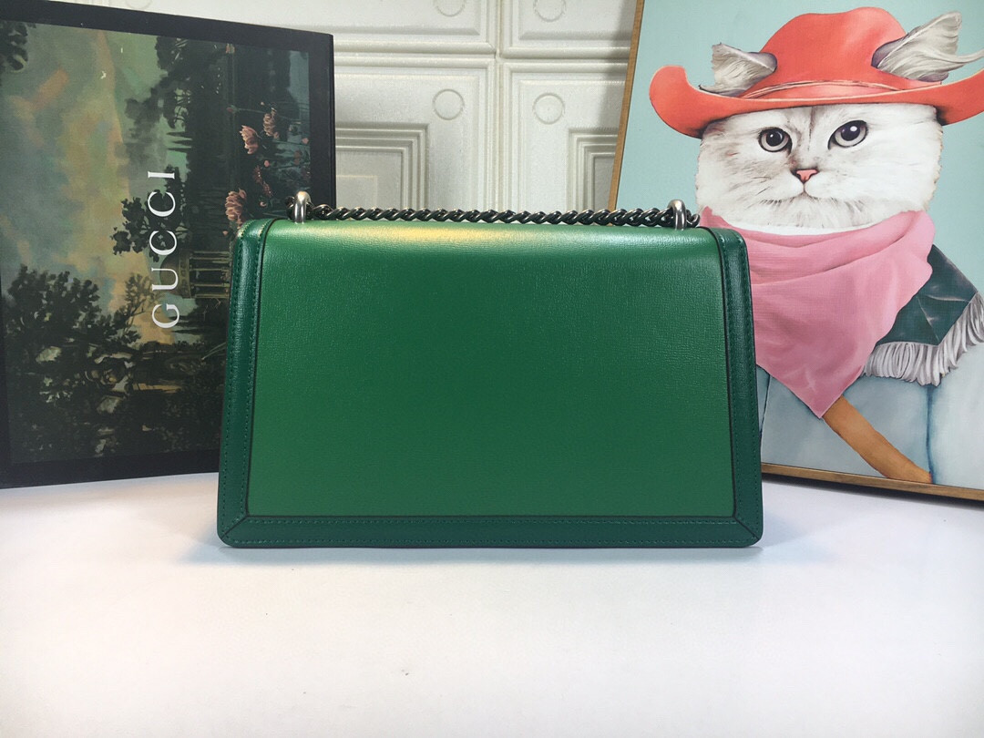 G*u*i DIONYSUS SMALL SHOULDER BAG GREEN 11"Wx7"Hx3.5"D