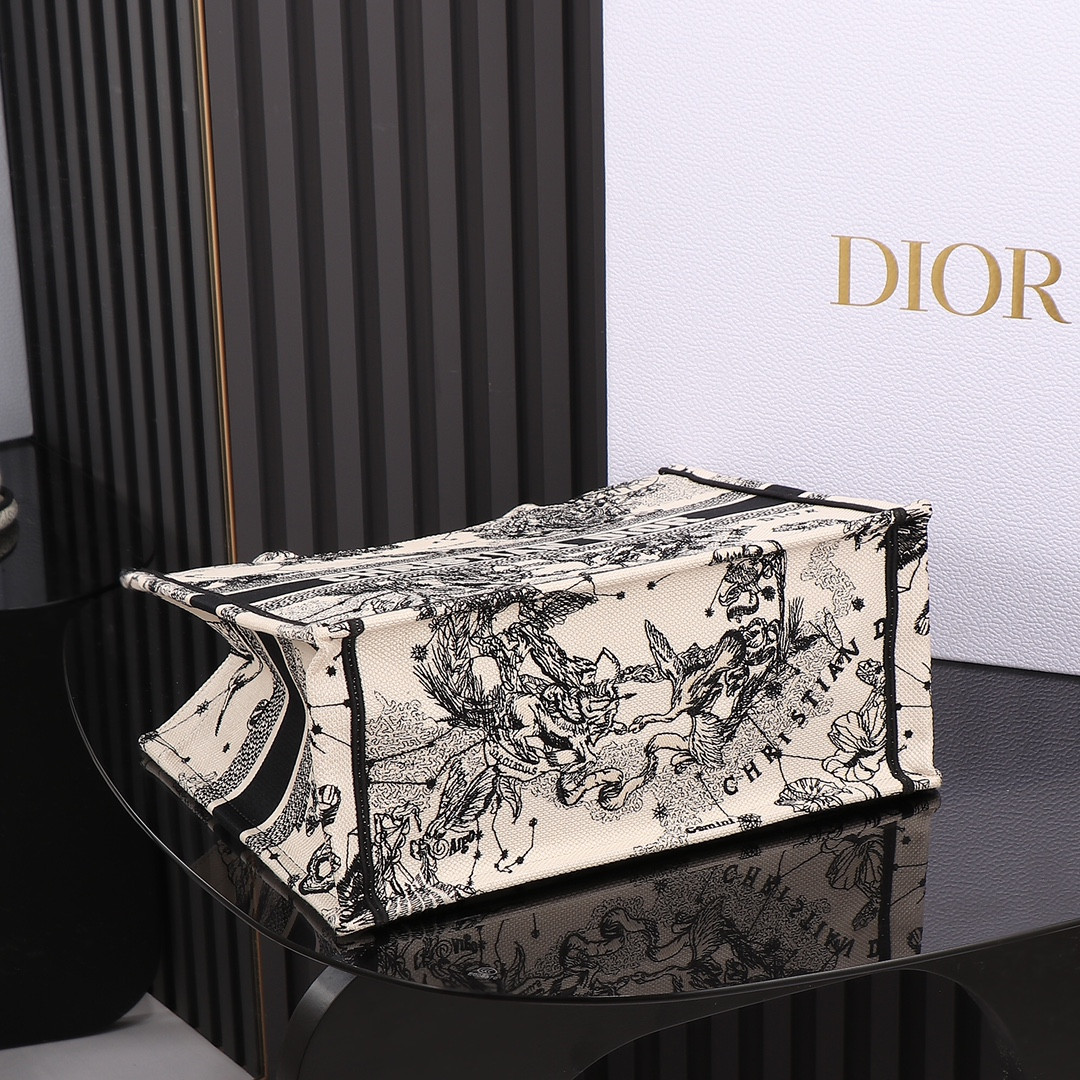 Medium D*0r Book Tote De Jouy Zodiac 14 x 11 x 6.5 inches