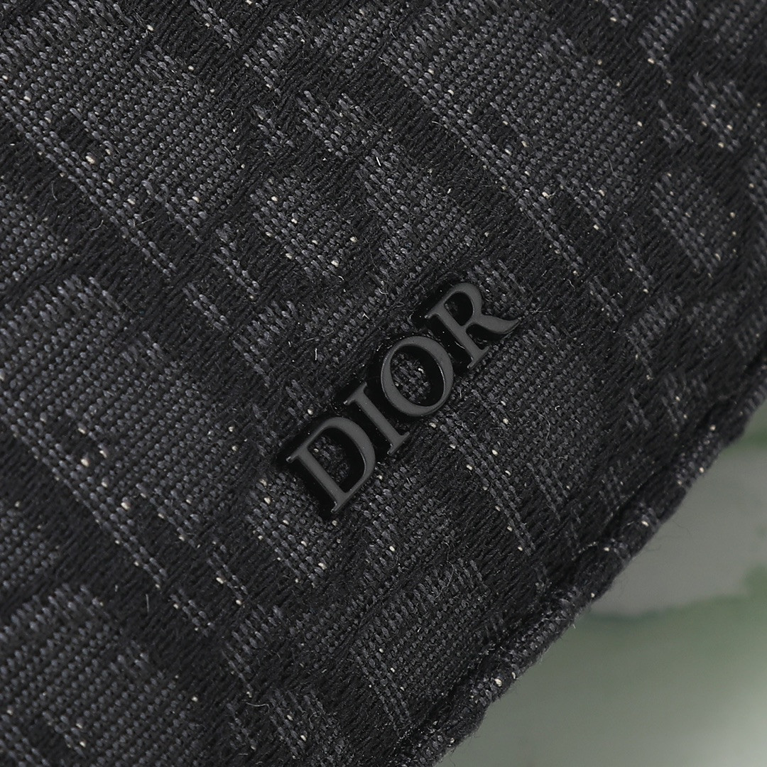 D*0r Safari Bag with Strap Black D*0r Oblique Jacquard 8.5 x 6 x 2.5 inches