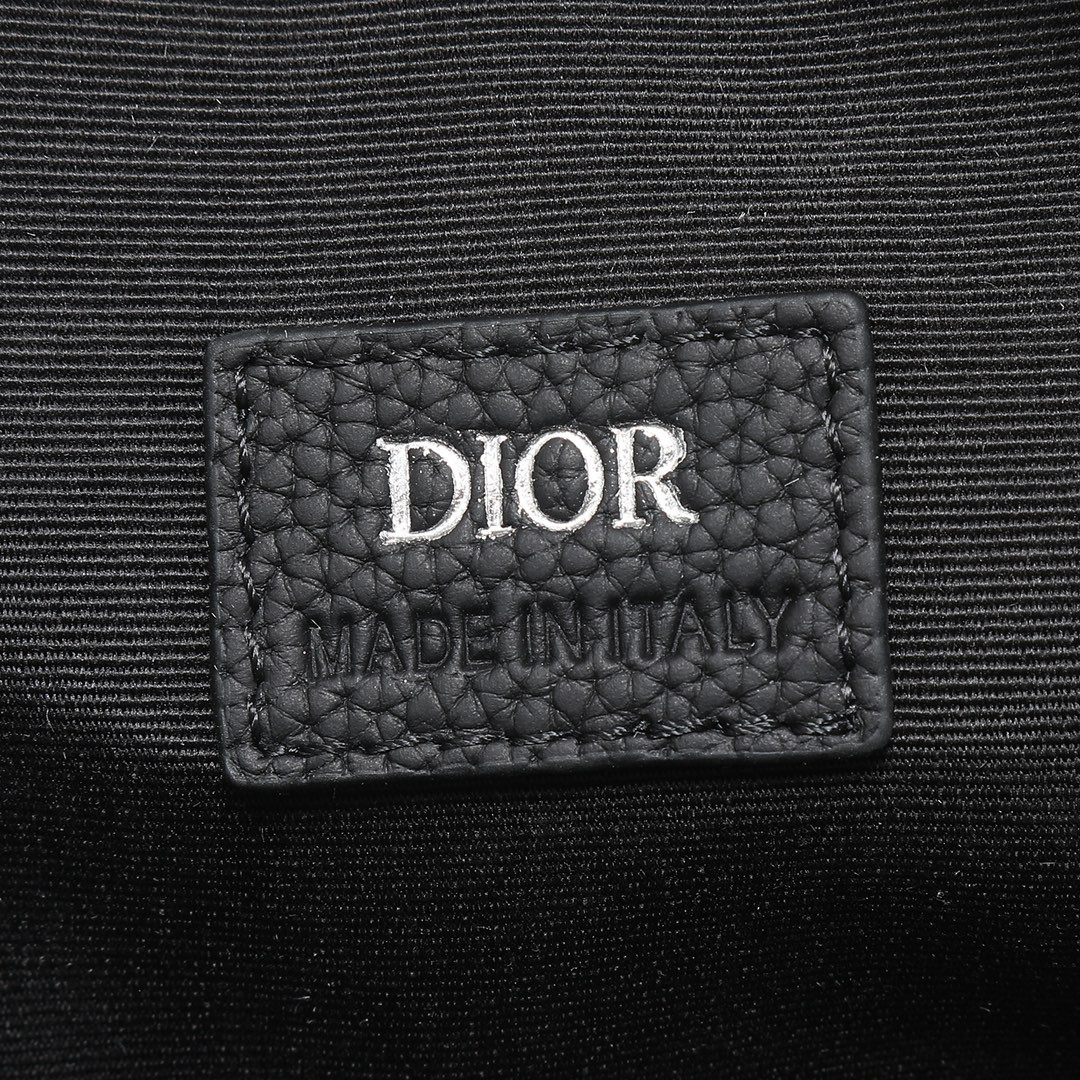 D*0r Safari Bag with Strap Beige and Black D*0r Oblique Jacquard 8.5 x 6 x 2.5 inches