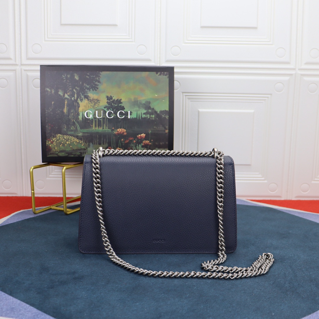 G*u*i DIONYSUS SMALL SHOULDER BAG NAVY 28x18x9cm