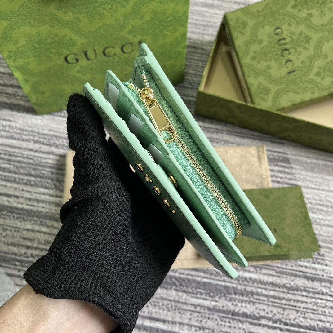 G*u*i Script Zip-Around Wallet green 14 x 18.5 x 3cm