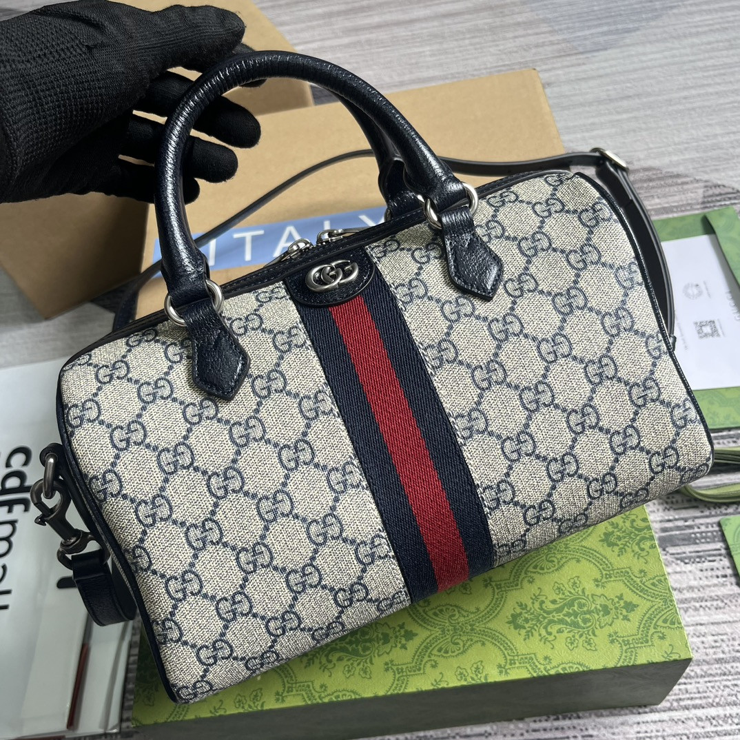 G*u*i OPHIDIA GG MINI TOP HANDLE BAG 8.4"W x 5.5"H x 4.5"D