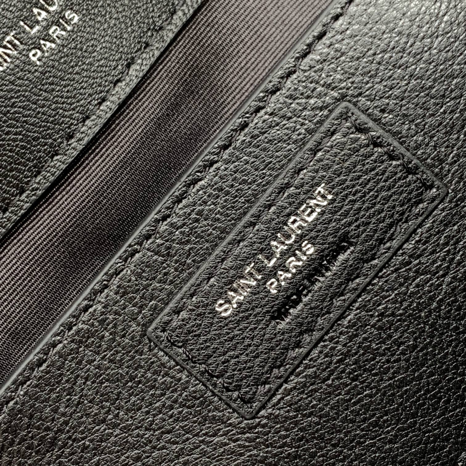 Y*L COLLEGE LARGE IN QUILTED LEATHER BLACK 32X21X8 CM