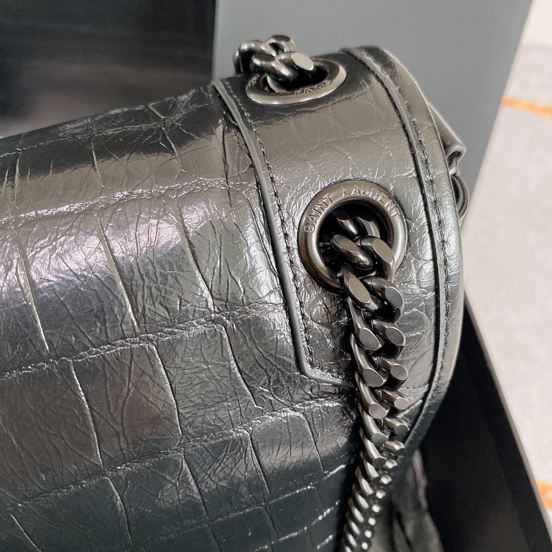 Y*L NIKI MEDIUM IN VINTAGE LEATHER 11 X 7.8 X 3.3 INCHES