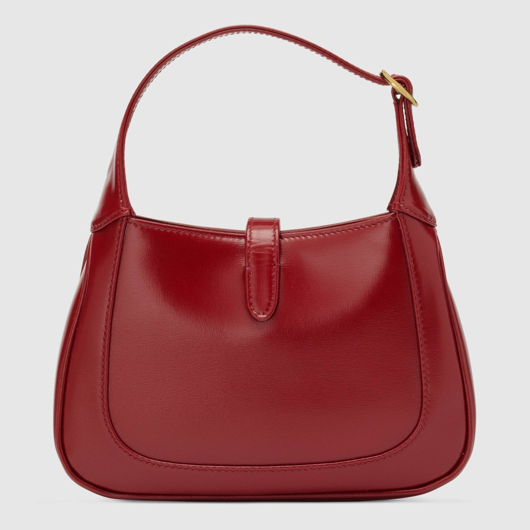 G*u*i JACKIE 1961 MINI SHOULDER BAG RED 7.5"W x 5.1"H x 1.2"D