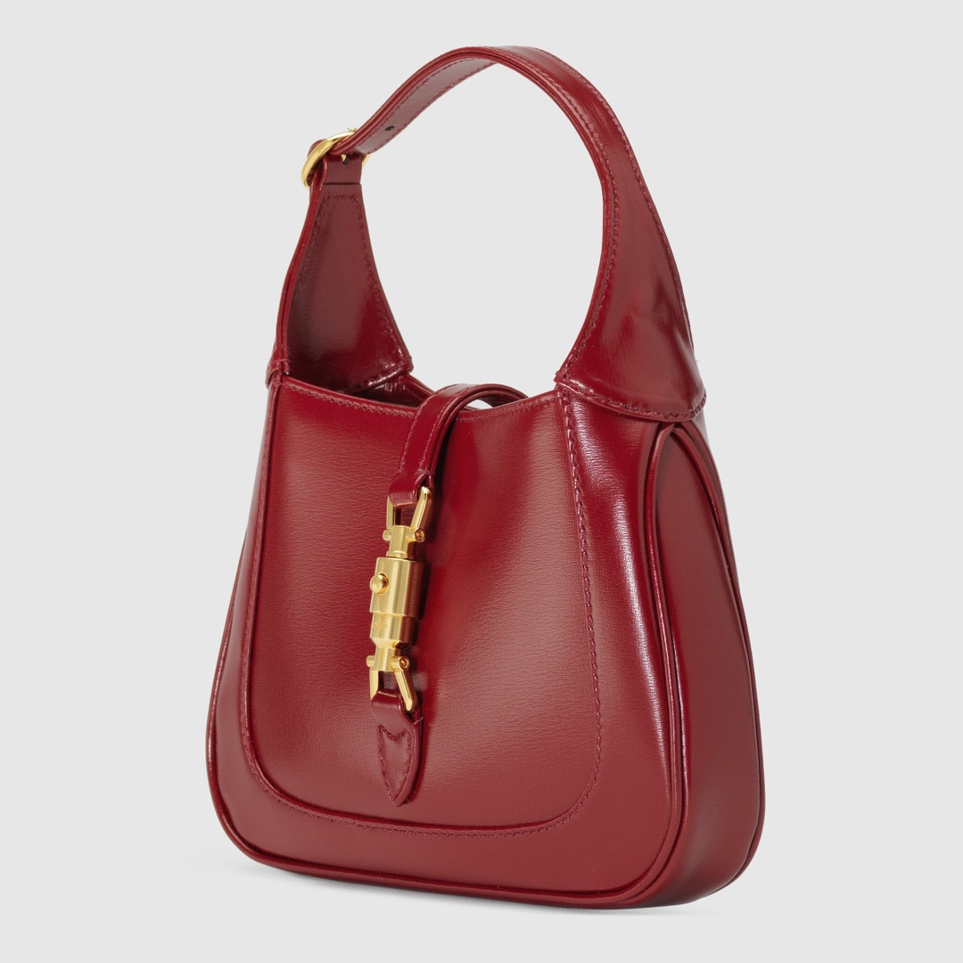 G*u*i JACKIE 1961 MINI SHOULDER BAG RED 7.5"W x 5.1"H x 1.2"D
