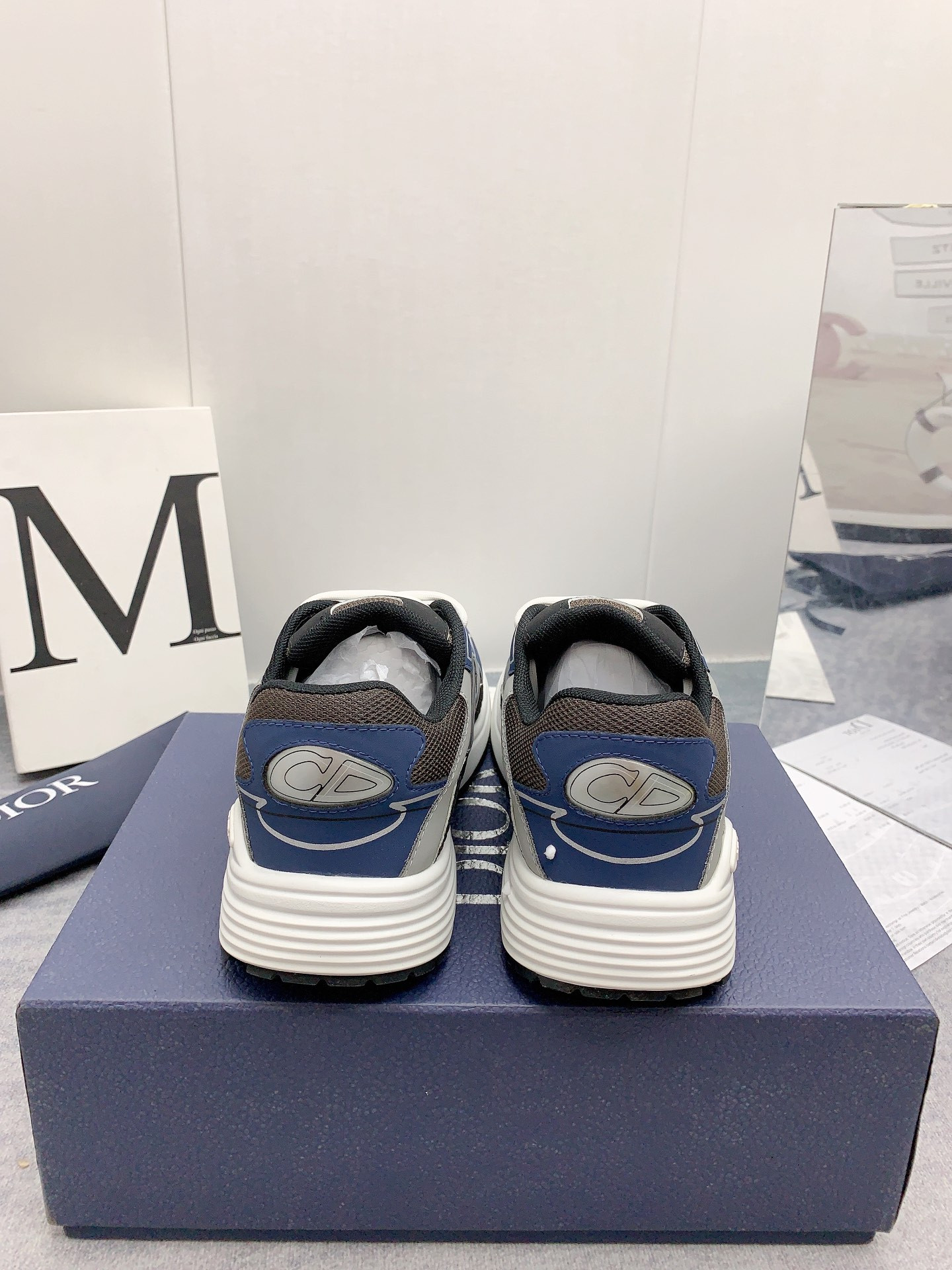 UA D*0r B30 Sneaker Anthracite Gray Mesh and Black Blue and D*0r Gray Technical Fabric