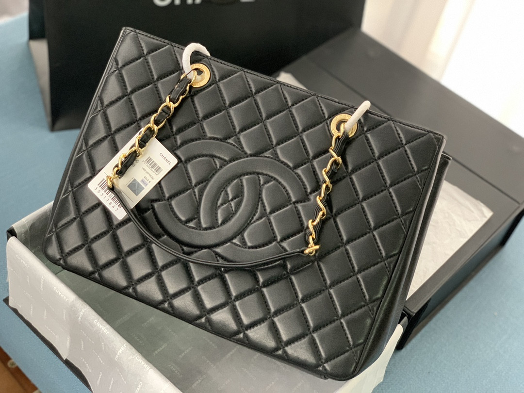 Ch*el GST Lambskin LEATHER HARDWARE 24X33X13CM