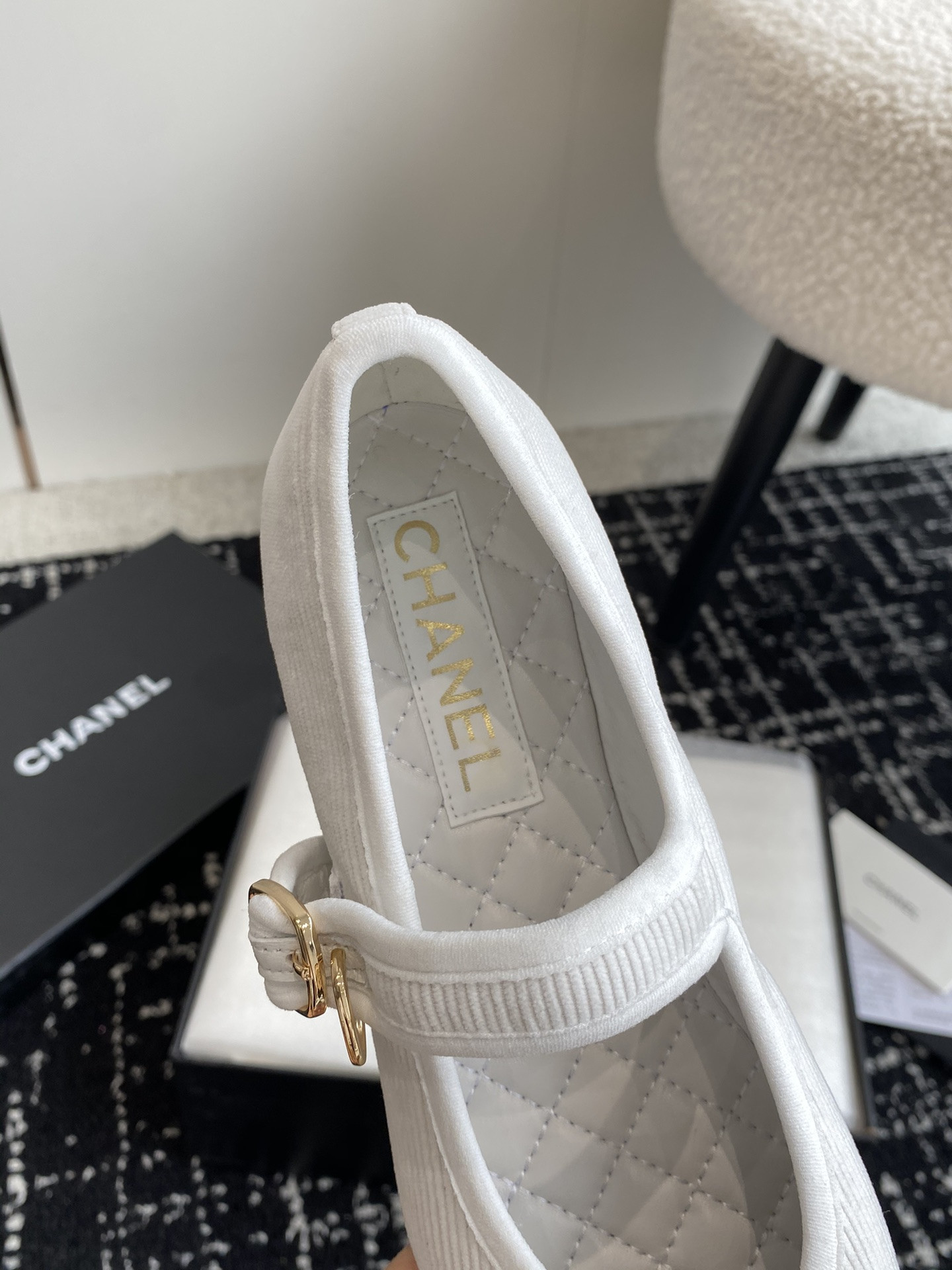 UA Ch*el MARY JANES Cotton & Silk