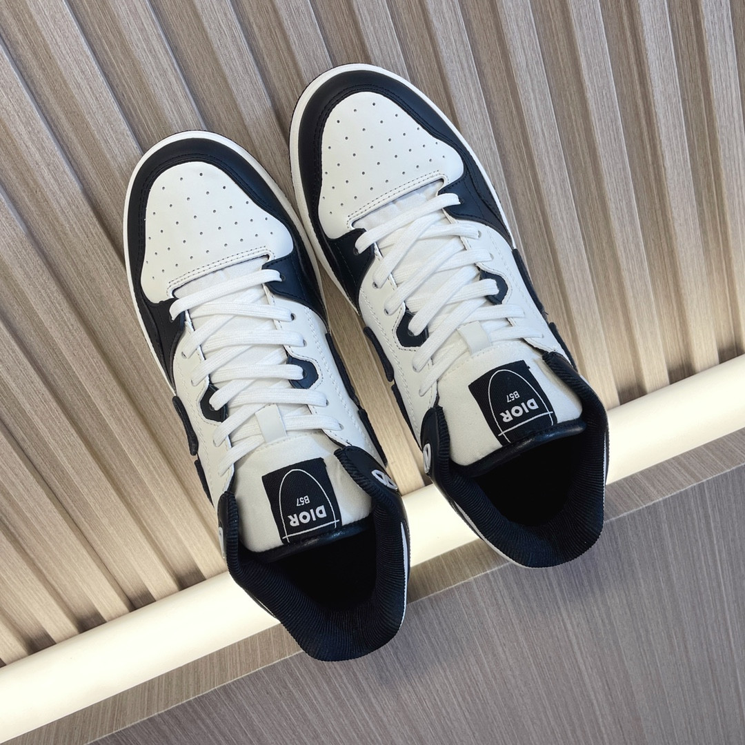 UA D*0r B57 Mid-Top Sneaker Black and White