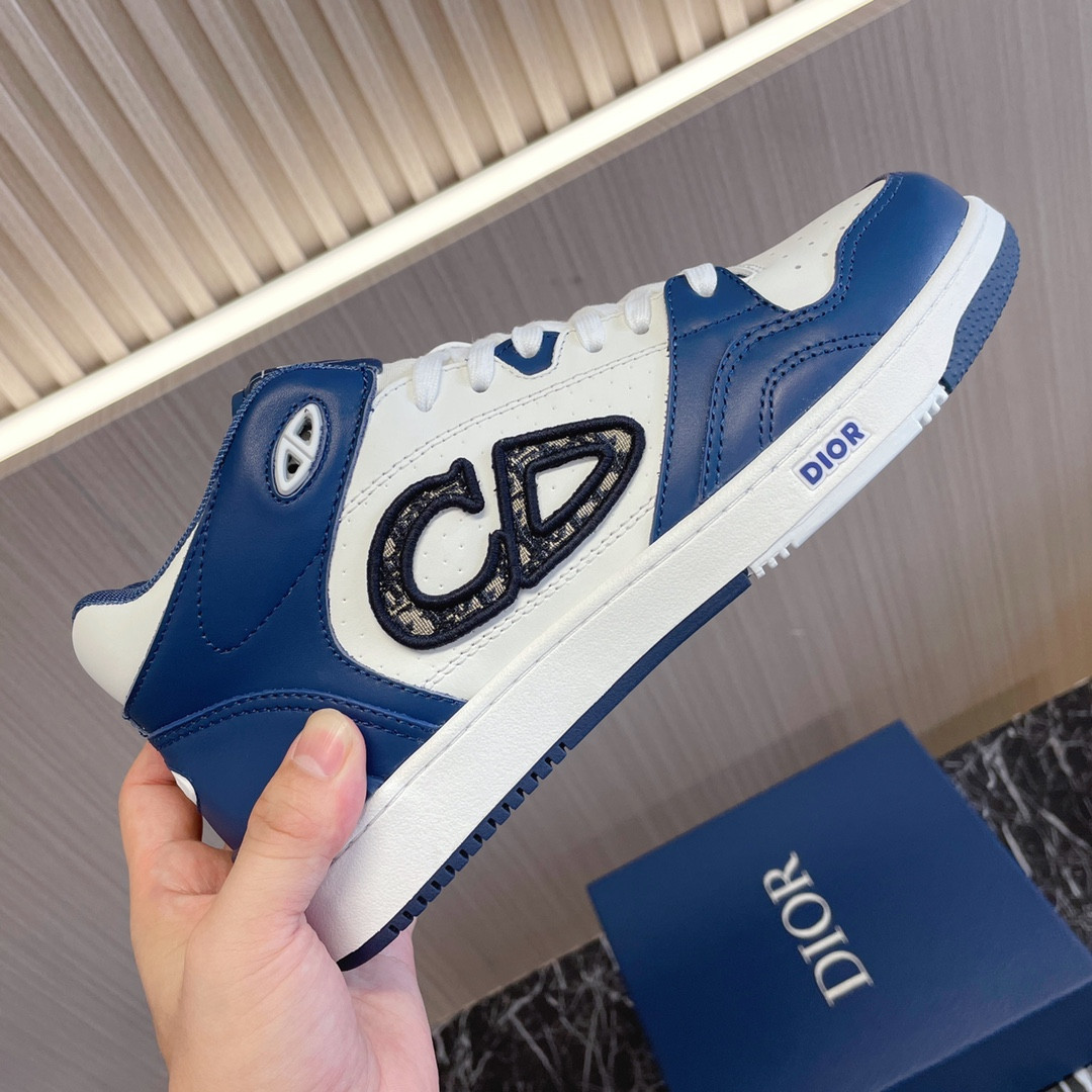 UA D*0r B57 Mid-Top Sneaker Navy Blue and White
