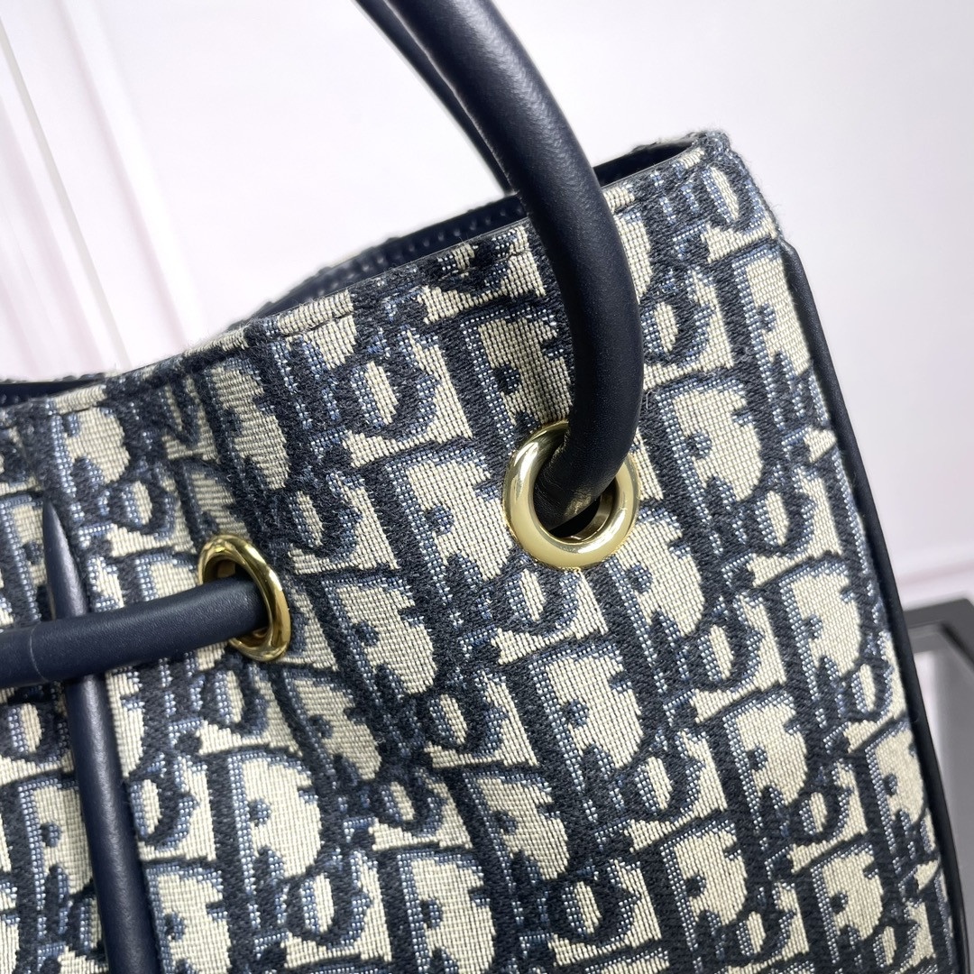Medium D*0r Nolita Bag Blue D*0r Oblique Jacquard 10.5 x 10 x 2 inches