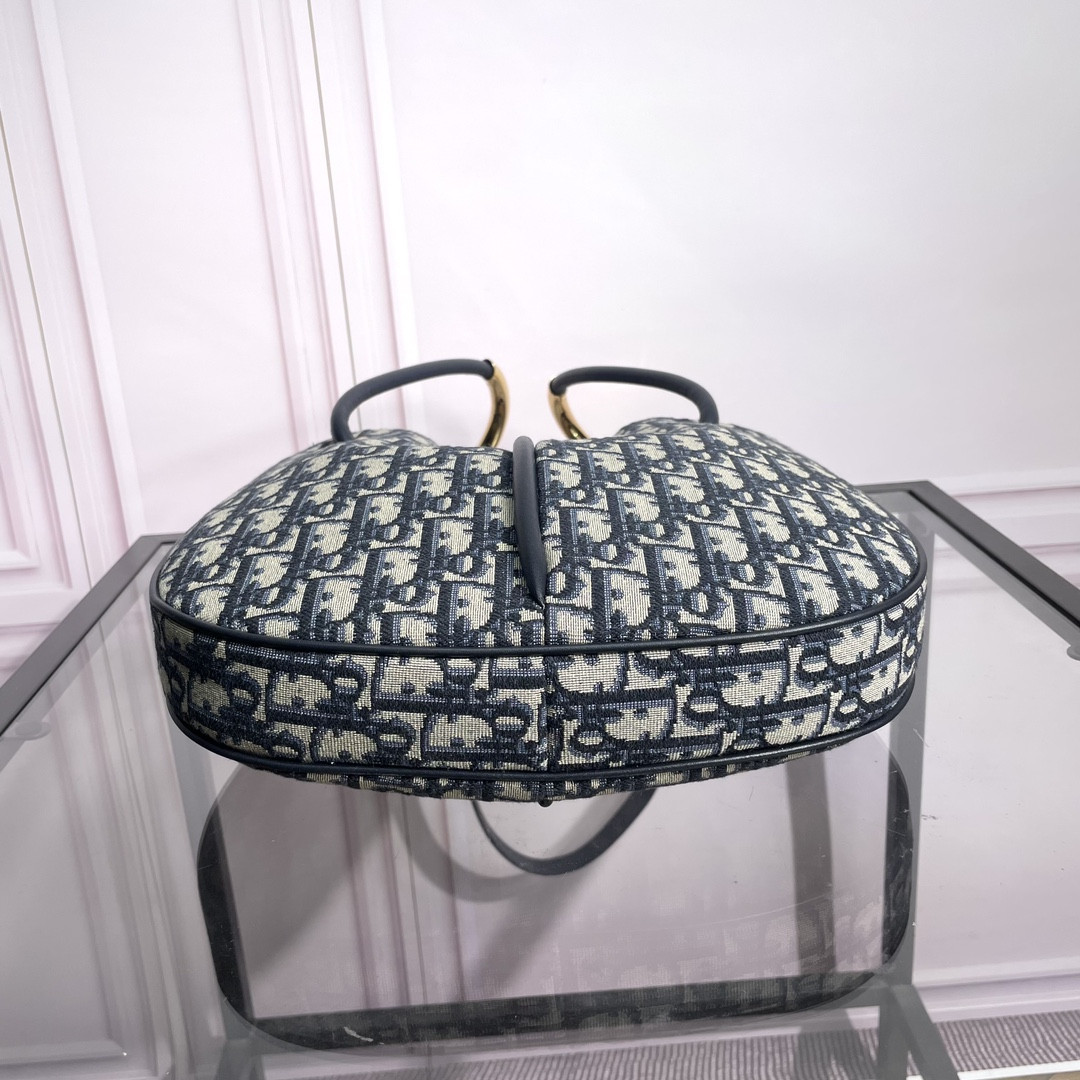 Medium D*0r Nolita Bag Blue D*0r Oblique Jacquard 10.5 x 10 x 2 inches