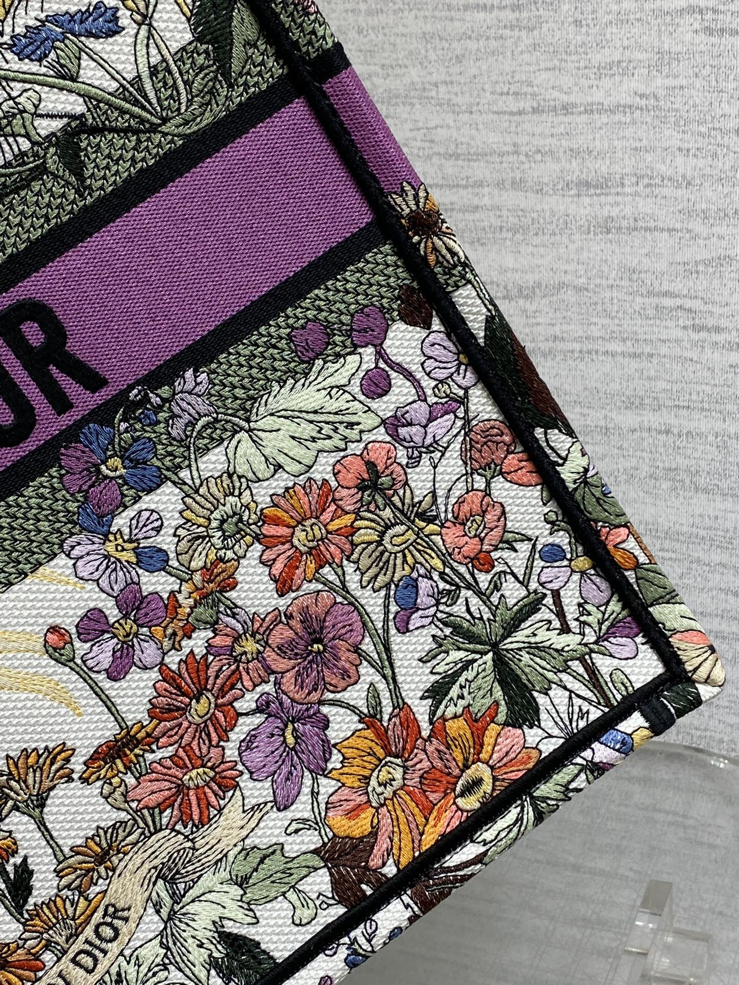 D*0r Book Tote Ecru Multicolor 42x18x35cm