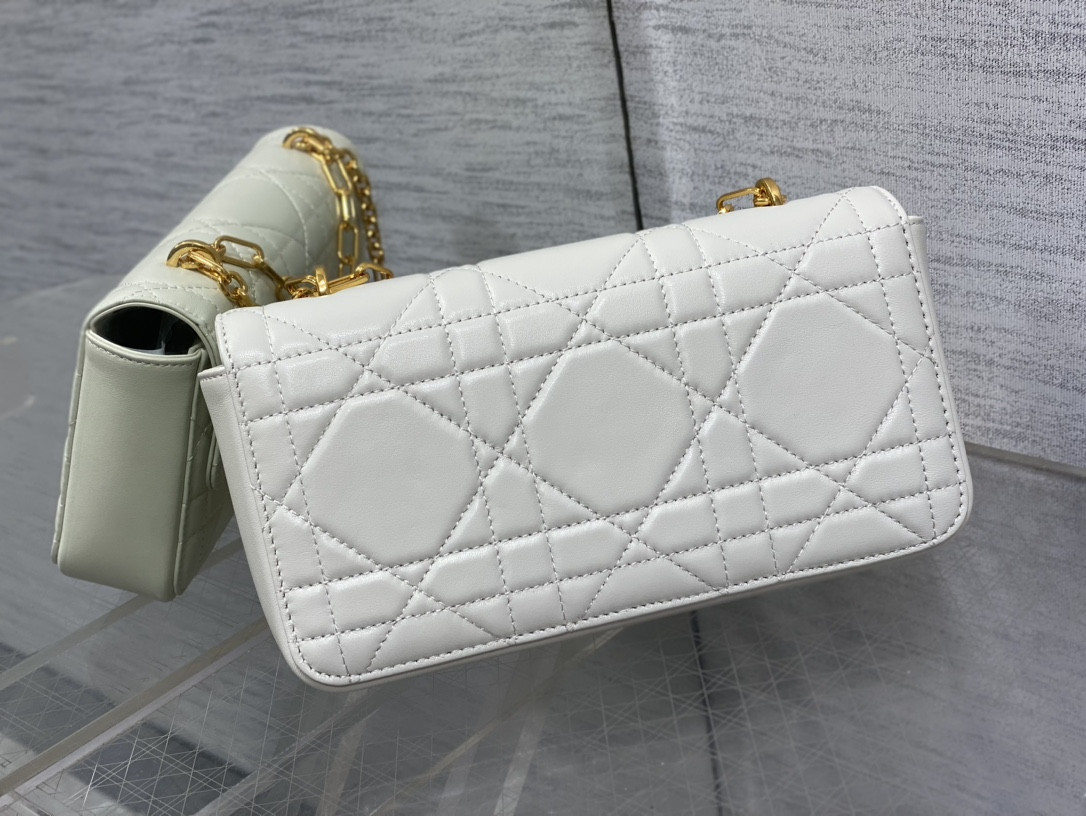 D*0r Mini D*0r Ange Bag Latte Macrocannage Calfskin 20 x 12 x 5 cm