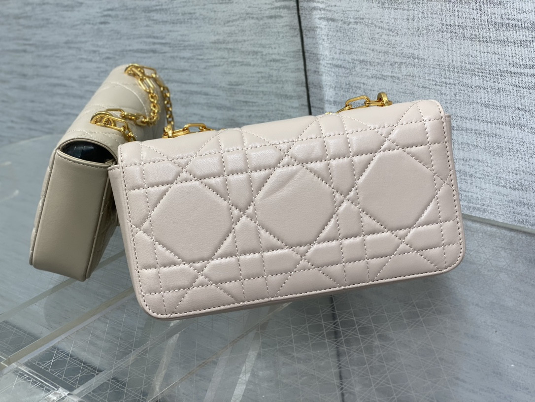 D*0r Mini D*0r Ange Bag Pink Macrocannage Calfskin 20 x 12 x 5 cm