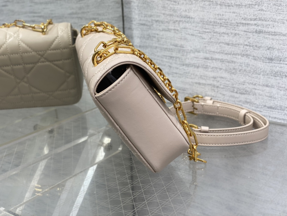D*0r Mini D*0r Ange Bag Pink Macrocannage Calfskin 20 x 12 x 5 cm