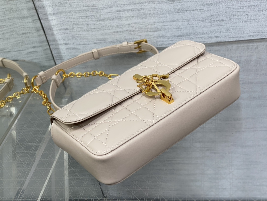 D*0r Mini D*0r Ange Bag Pink Macrocannage Calfskin 20 x 12 x 5 cm