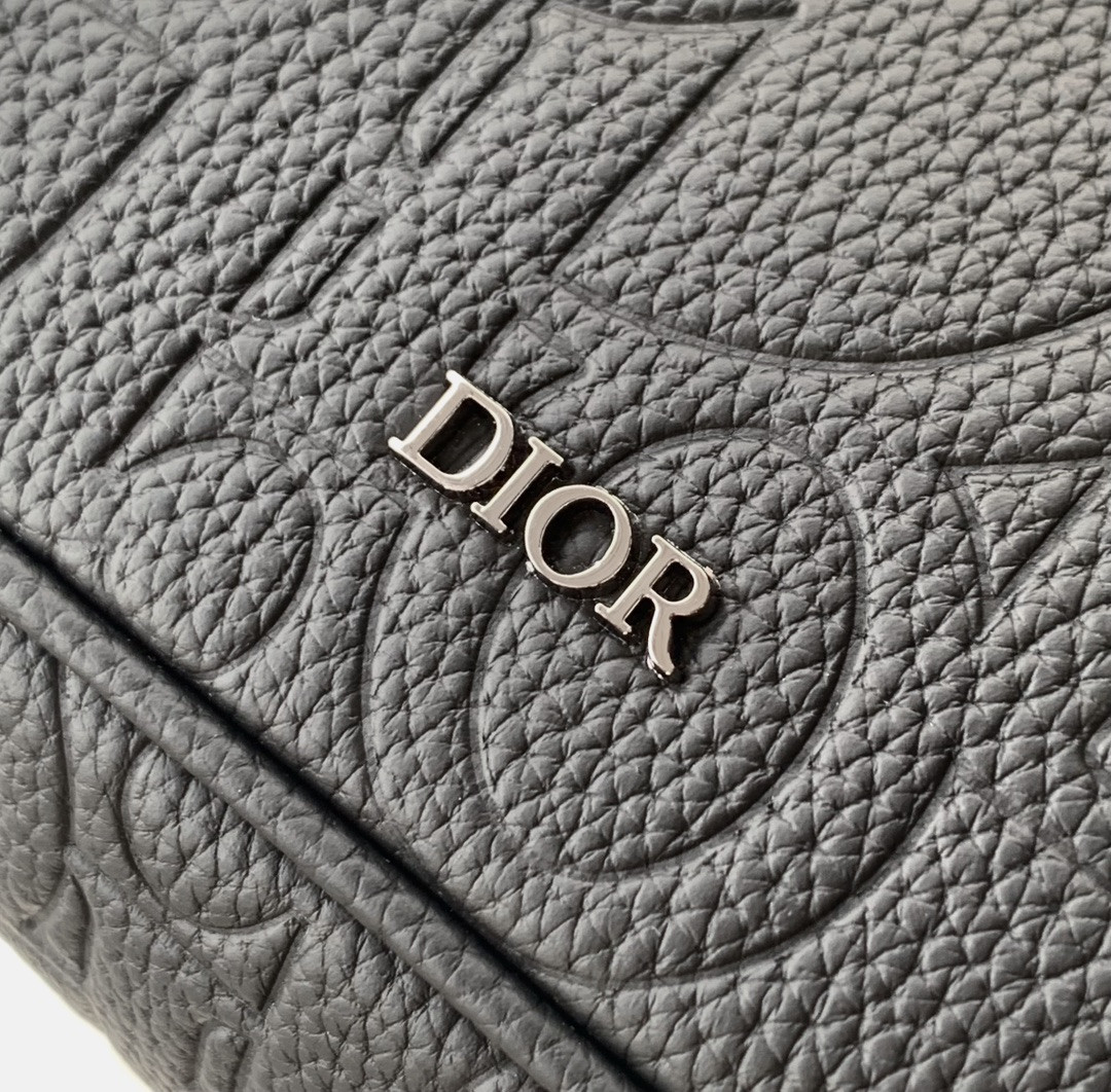 D*0r Hit the Road Messenger Bag with Flap Black D*0r Gravity Leather and Black Grained Calfskin 24 x 18 x 8 cm