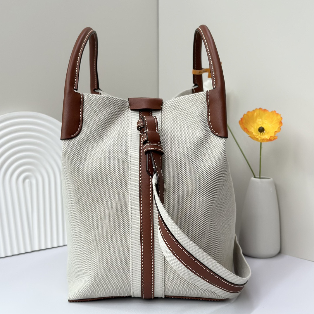L**o p*ana Large Bale Bag Cotton, Linen 24 x 20 x 27 cm
