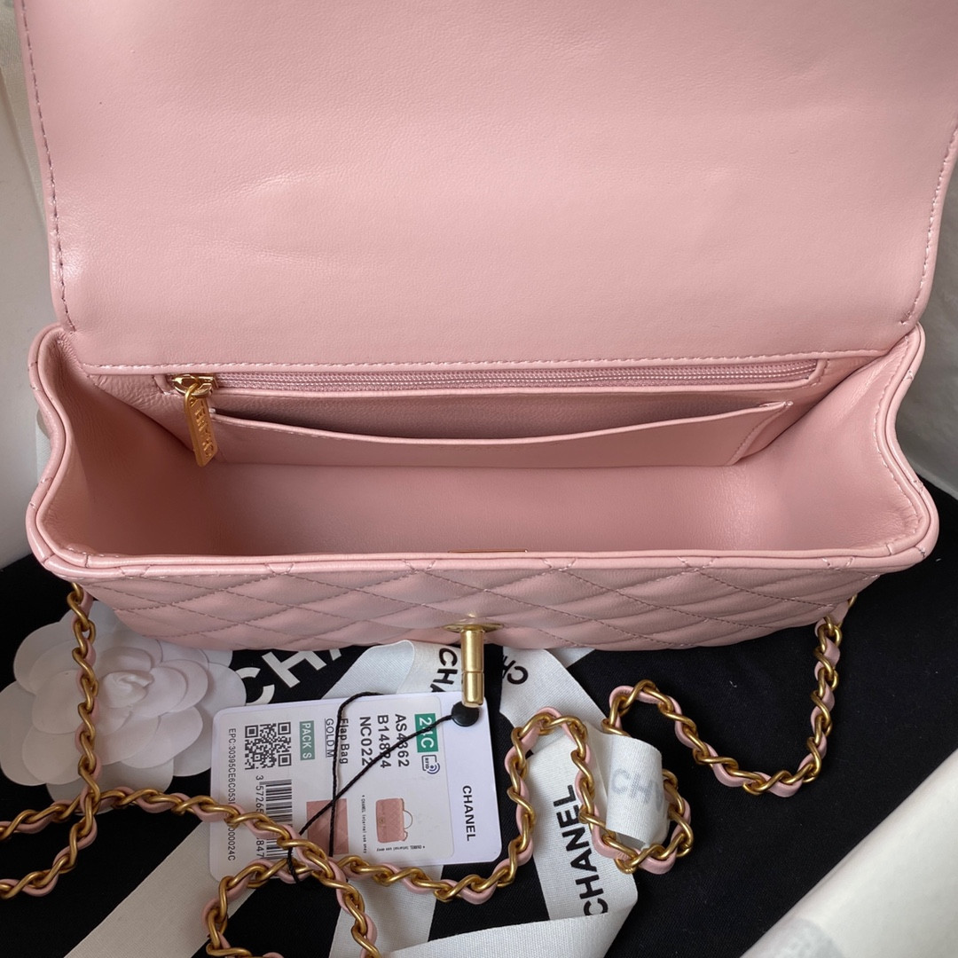 Ch*el MINI CLASSIC HANDBAG WITH TOP HANDLE 12 × 20 × 6 CM