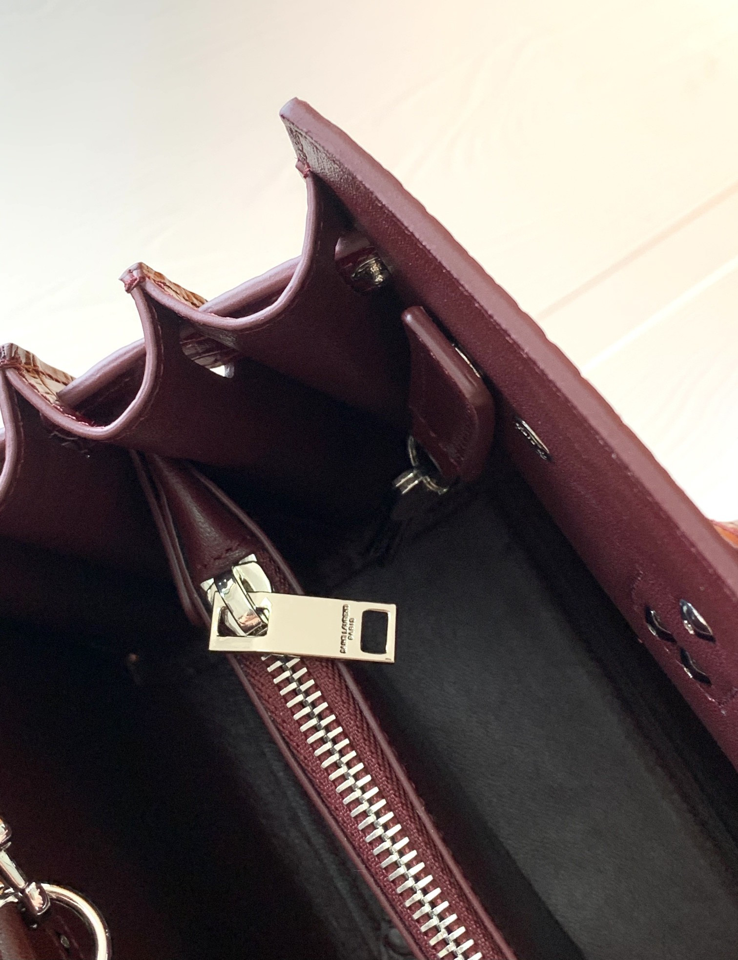 Y*L SAC DE JOUR IN EMBOSSED CROCODILE LEATHER - baby 26x13.5x12.5cm